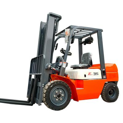 China Construction material stores 2.5ton 3ton diesel forklift hydraulic lifter lifting new small truck diesel forklift for sale