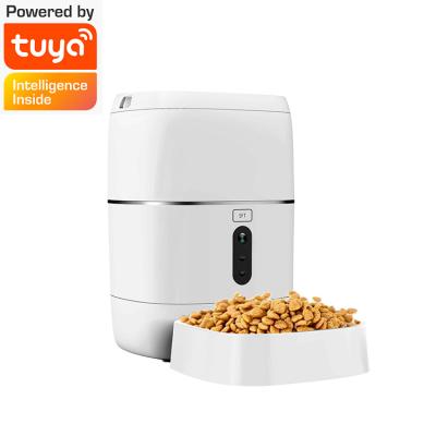 China TUYA Auto Support Live Video Remotely Feeding Smart WiFi Automatic Pet Feeder for sale