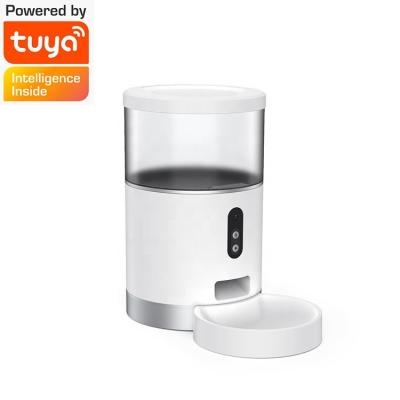 China TUYA Automatic Remote Feeding 4L Capacity WiFi Smart Automatic Timer Pet Feeder Automatic Pet Food Dispenser for sale