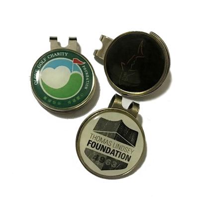 China Hot Selling Customized Line Logo Golf Hat Clip Ball Marker Golf Club Golf Event Gifts for sale