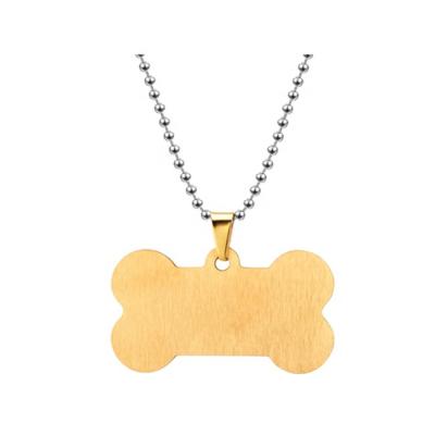 China Custom Europe Dog Tags Identification Engraved Logo Bone Shape Dog Tags for sale