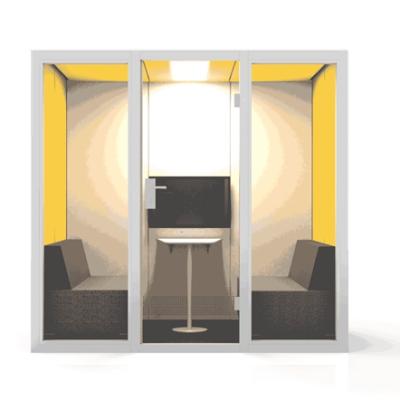 China Aluminum Column and Venue High Quality Working Meeting Pods Steel Frame Office Indoor Private Call Booth for sale