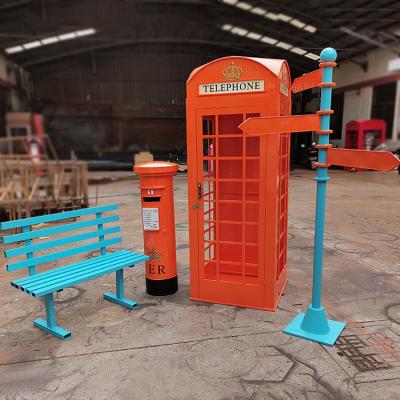 China Beautiful decorative interior color London telephone booth for commercial decoration for sale