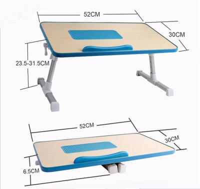 China Tablet Pad Height Adjustable Portable Laptop Table Cooling Wooden MDF Kids Study Eating Laptop Desk Bed Stand For Lap Tablets Laptops for sale