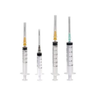 China Hospital Medical 2ml 3ml 5ml 10ml Medical Hypodermic Disposable Syringe With Needle Maker for sale