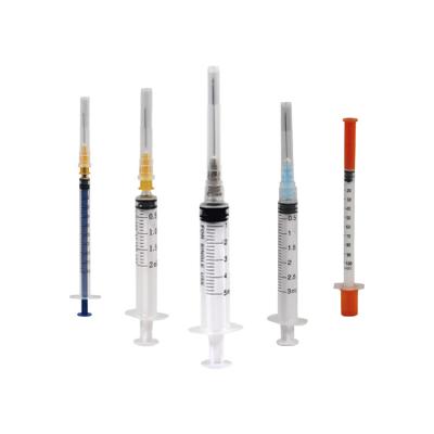 China Hospital Safe Medical Syringe 1ML 2ML 3ML 5ML Luer Slip Medical Syringe With PE Bag for sale