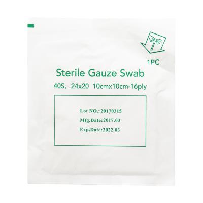 China Factory Cheap Price 100% Cotton Best Gauze Swab Medical Gauze Disposable Sterile Bandage With Different Sizes for sale