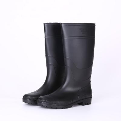 China Latest Durable Factory Mens High Top Non-slip Rain Boots Waterproof PVC Rain Boots for sale