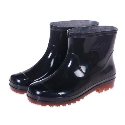 China Waterproof Acid Alkali Oil Resistant Anti-Slip Rain Boots Heap Up Fishing Shoes Men's Low Top Rain Boots for sale