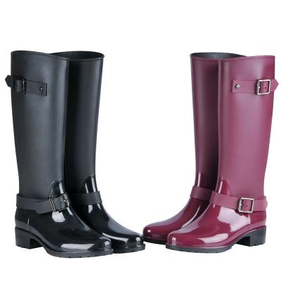 China New Fashion Trend Fashion Rain Boots Women Waterproof Adult Women Water Boots Long Tube Rain Boots Water Non-slip Tube High Shoes for sale