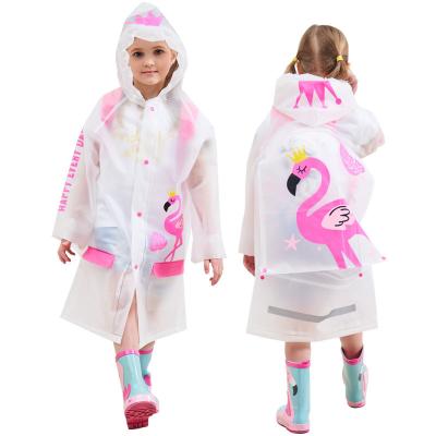 China Manufacturers EVA Unisex Kids Transparent Raincoat /Windproof/Eco-friendly/Durable/Soft waterproof raincoats for kids for sale