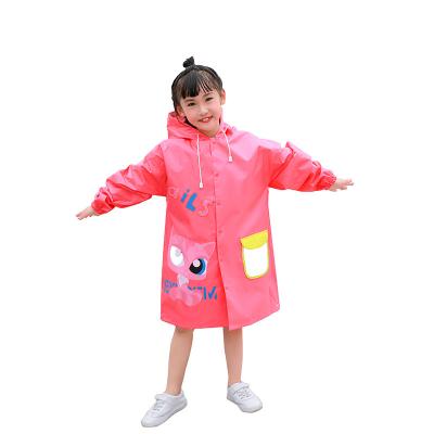 China Manufacturers Windproof TaffPU Raincoats Fashion Cute Cartoon Children Windproof Raincoats With Storage Bag for sale