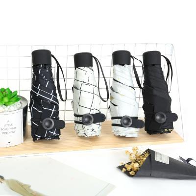 China New Style Portable Sun Protection Multiple Sun Protection Black Coating Five-Folding Umbrellas Parasols for sale