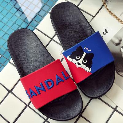 China 2021 summer breathable cartoon PVC indoor non-slip bathroom bathing parent-child home use thick-soled sandals and slippers for sale