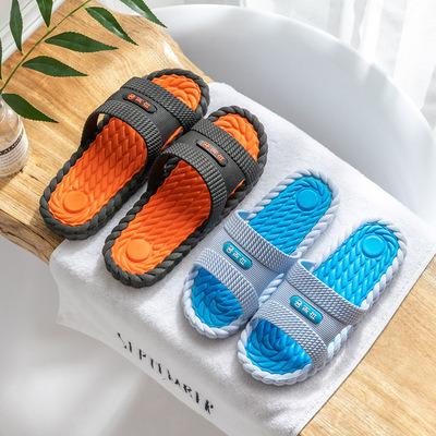 China 2021 Summer New Lovers Cute Anti-slippery Soft Bottom Anti-skid Slippers Wholesale Cute Bathroom Home Slippers for sale