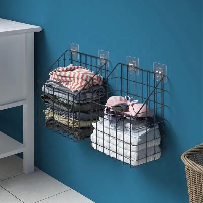 China 2022 Traditional Success Square Metal Wire Storage Decorative Laundry Baskets Wire Laundry Basket For Dirty Clothes Container for sale