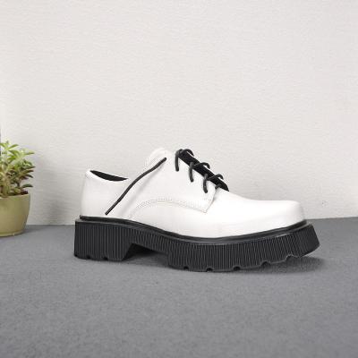 China Martens 2022 Waterproof Custom Women Booties PU Ladies Platform Shoes White Leather Office Flats Botas Mujer for sale