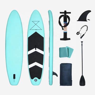 China Enjoy a wonderful surfing experience inflatable stand up paddle board for all skill level 10.6 feet paddle board with adjustable paddle for sale