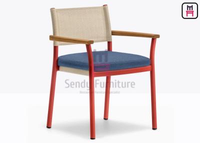 中国 Aluminum Frame Stackable Outdoor Dining Chair With Removable Cushion 販売のため