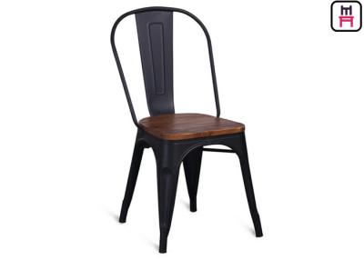 Chine le restaurant en métal de noir de taille de 86cm préside le tabouret de bar de Tolix avec Seat en bois à vendre