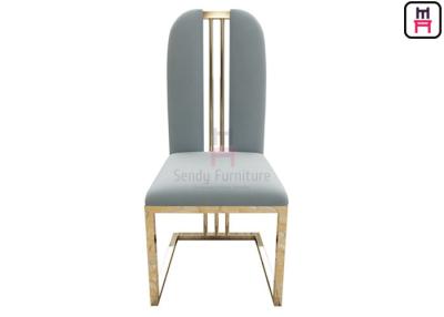 China Terciopelo de cena trasero Seat W48 * D42 de las sillas del alto de oro de Rose * H103cm sin el brazo en venta