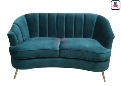 China marco de encargo de madera de Loveseat de la tapicería del terciopelo del asiento de la cabina de la forma del arco de la longitud del 160cm en venta