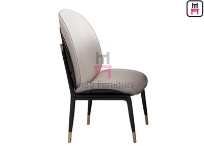 China Hoog polijst het Schilderen Ebony Veneer Armless Dining Chair NAPA Leer Te koop