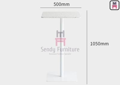 China Terrazzo H105cm Square Restaurant Bar Tables OEM ODM Powder Coating Steel Bar en venta