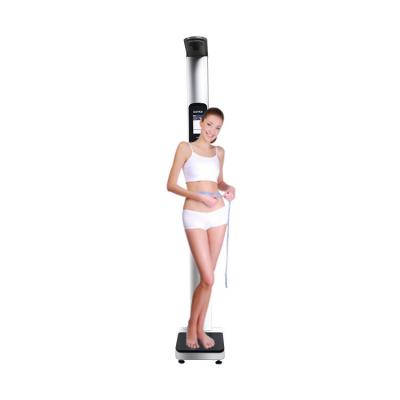 Cina Super BMI Function+High Meter 30-220CM 2022 Pharmacy Supply Body Scale BMI Devices Super Body Temperature Weight Height Measuring Machine in vendita