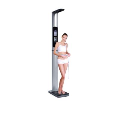 China Commercial Automatic System Coin Operated Stadiometer Height and Weight Measuring Scale Portable Automatic Fitness Measuring System with Printer Te koop