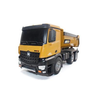 China Huina RC Model 1573 Toys 1/14 Scale RC Alloy Dump Truck 2.4G Radio Control Toys 10CH RC Construction Truck Toys for sale