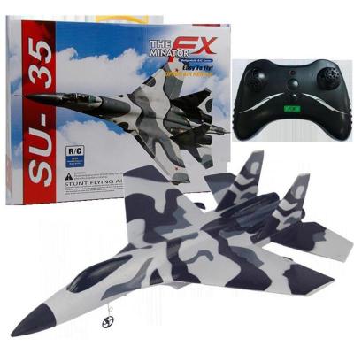 China Rc Remote Control Glider Fighter Flying Plane Toys 2CH Model FX820 RC SU-35 2.4G Flat RC Plane Toy for sale