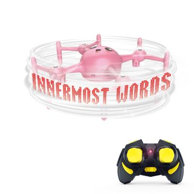 China With LED Lights Radio Control Toys Gestures RC Drone DIY Text App Programming UAV Mini Drones With Colorful Light for sale