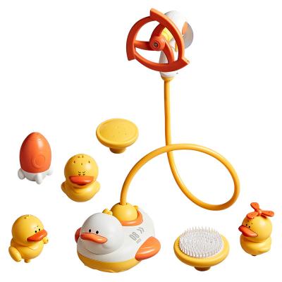 China Water Tool Spray Yellow Duck Sprinklers Toy Cute Bathtub Shower Toy Water Sprayer Duck Bath Sprinklers Toy For Kids for sale