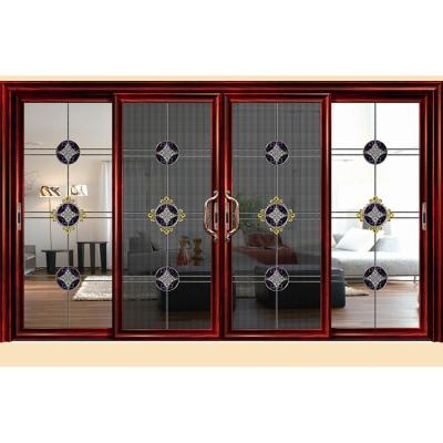 China Waterproof German exterior aluminum stacking interior patio thin triple sliding glass plate door ranks house price for sale