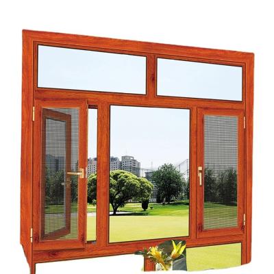 China Folding Aluminum Screen Casement Windows With Low E Impact Glass for sale