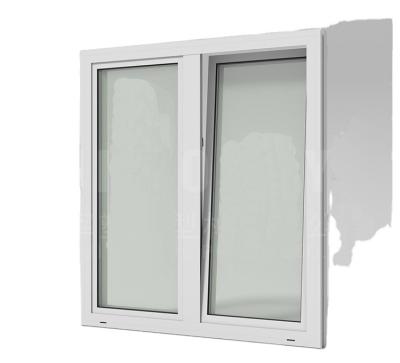 China Double screen plastic upvc pvc small folding glazed sliding window upvc window vinyl window for sale