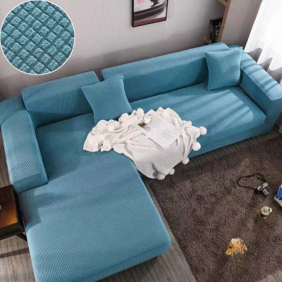 China Modern Elastic Velvet L Shape Sofa Couch Cover Non Slip Cushion Stretch Slipcover Furniture Protector Cover for sale