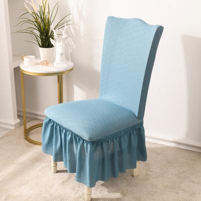 China Elastic Jacquard Spandex Jacquard Chair Covers Stretch Pastors Dining Chair Covers for sale