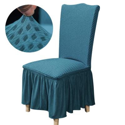 China Elastic Jacquard Spandex Jacquard Chair Covers Stretch Pastors Dining Chair Covers for sale