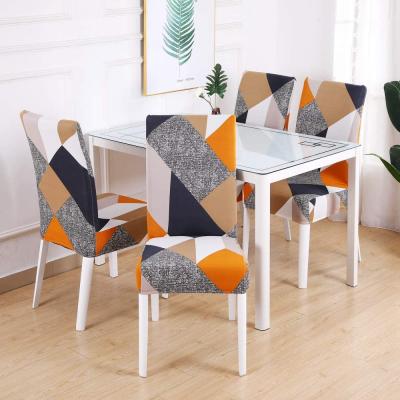 China 4PACK Jacquard Printed Pastors Chair Cover Dining Chair Covers Stretch Chair Covers For Dining Room for sale