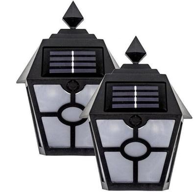 China LANDSCAPE Stun Wall Light For Plastic Wall Light For Decoration Retro Hot-saled Black Outdoor Square Solar Garden Lamp for sale