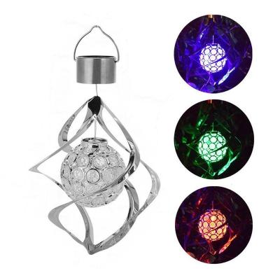 China Outdoor Solar LANDSCAPE Wind Chime Light Led Lamp Waterproof Hanging Wind Chime Solar Power Light For Garden for sale