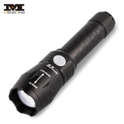 China USB Charging 18650 Batteries Custom Zoomable Self Defensive Aluminum USB Rechargeable Hunting Tactical Camping Hand Led Torch Flashlight for sale