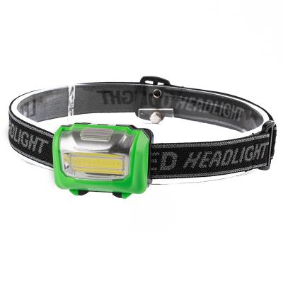 China Camping 120 Lumen 3AAA Battery Green Super Bright Mini Camping Waterproof Hunting Cob Mining Led Headlamp Headlight for sale