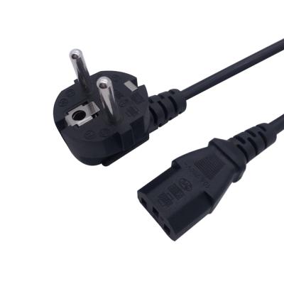 China Home Appliance Cusomik Supplier EU AC Tie Down Cable 2 Pin Female Power Cable For Consumer Appliances for sale