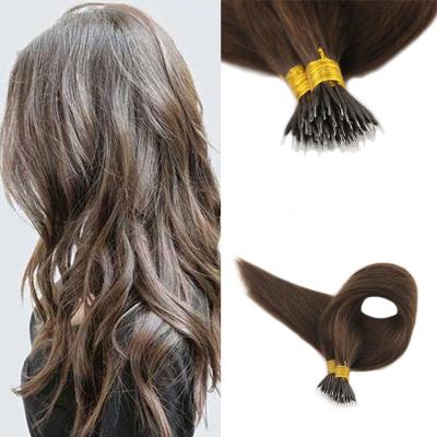 China Wholesale Silky Straight Wave Tops Selling Products To Line Hair 100% Nano Raw Hair Bead Hair Extensions Pulled for sale