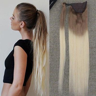 China Wholesale Silky Straight Wave Top Selling Products To Double Hair 100% Raw Pulled Hair Ponytail Hair for sale