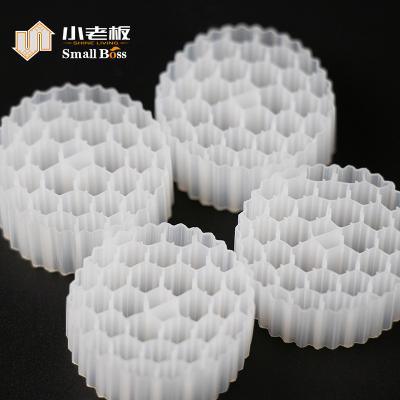 China Rapid Biofilm Formation WWT Carrier Biopipe Balls Biocell Filter Media White Color HDPE Material for sale