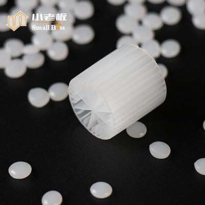 China WWT PE Aquariums MBBR Filter Media Shockproof White Color FDA Carrier 15*15MM MBBR Biofilm Carrier for sale